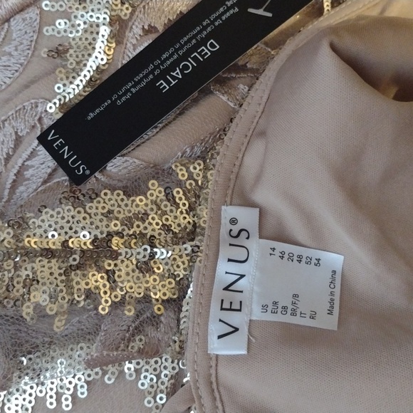 NEW Venus Embroidered Sequin top ptp 20" - Picture 6 of 6